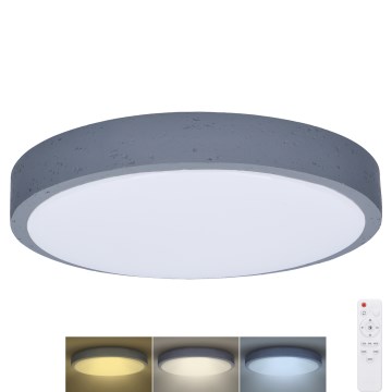 LED Stmievateľné stropné svietidlo GREY LED/48W/230V 3000-6500K šedá pr. 38 cm + diaľkové ovládanie