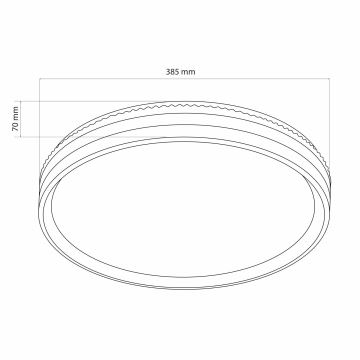 LED Stmievateľné kúpeľňové stropné svietidlo JADWIGA LED/42W/230V 3000-6000K IP44 + diaľkové ovládanie