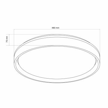 LED Stmievateľné kúpeľňové stropné svietidlo JADWIGA LED/72W/230V 3000-6000K IP44 + diaľkové ovládanie