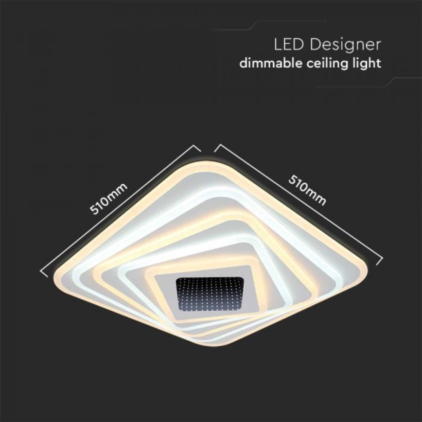 LED Stmievateľné stropné svietidlo LED/150W/230V 3000-6500K + diaľkové ovládanie