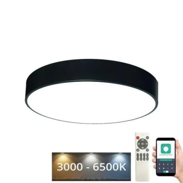 LED Stmievateľné stropné svietidlo LED/50W/230V 3000-6500K čierna + diaľkové ovládanie