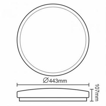 LED Stmievateľné stropné svietidlo OPAL LED/50W/230V + diaľkové ovládanie