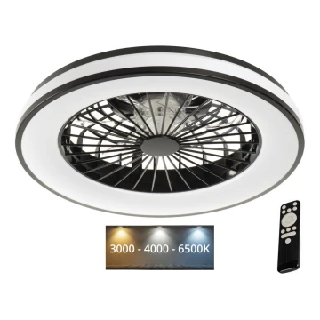 LED Stmievateľné stropné svietidlo s ventilátorom PLAVE 48W/230V 3000/4000/6500K + diaľkové ovládanie