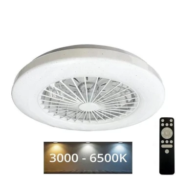 LED Stmievateľné stropné svietidlo s ventilátorom STAR LED/48W/230V 3000-6500K + diaľkové ovládanie