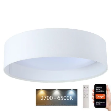LED Stmievateľné stropné svietidlo SMART GALAXY LED/36W/230V pr. 55 cm Wi-Fi Tuya biela + diaľkové ovládanie