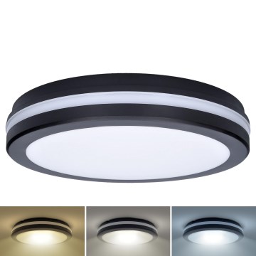 LED Stmievateľné vonkajšie stropné svietidlo LED/18W/22W/26W/230V 3000/4000/6500K IP65 čierna