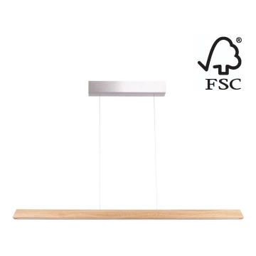 LED Stmievateľný luster na lanku DEROTT 3xLED/14W/230V dub – FSC certifikované