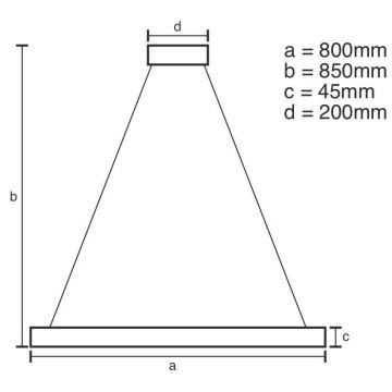 LED Stmievateľný luster na lanku LED/100W/230V 3000-6500K + diaľkové ovládanie