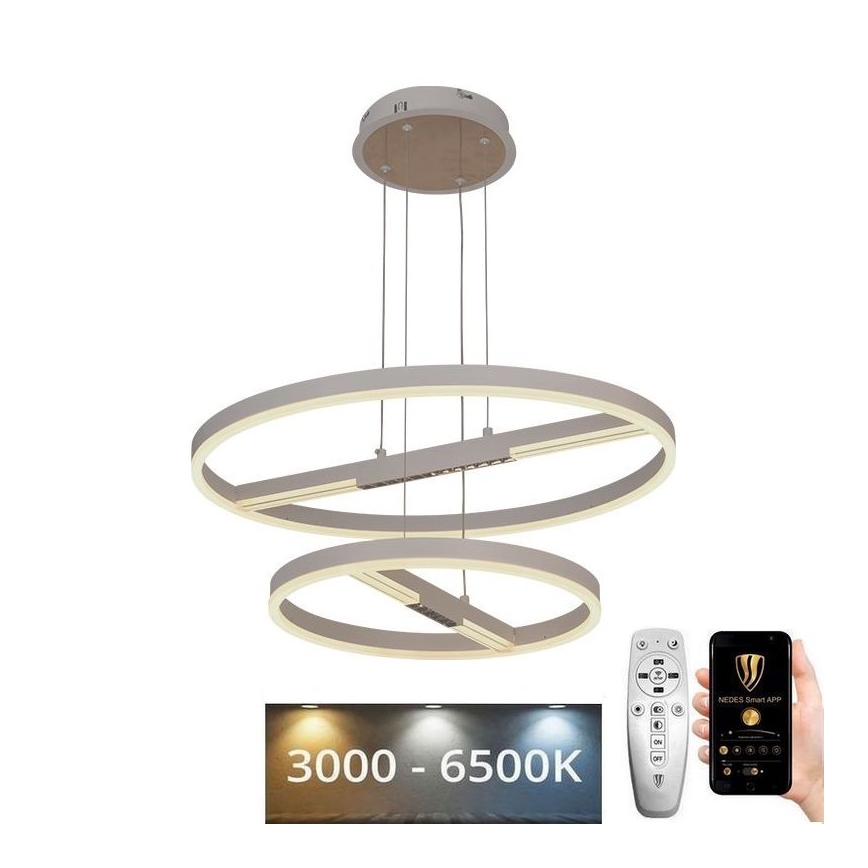 LED Stmievateľný luster na lanku LED/100W/230V 3000-6500K + diaľkové ovládanie