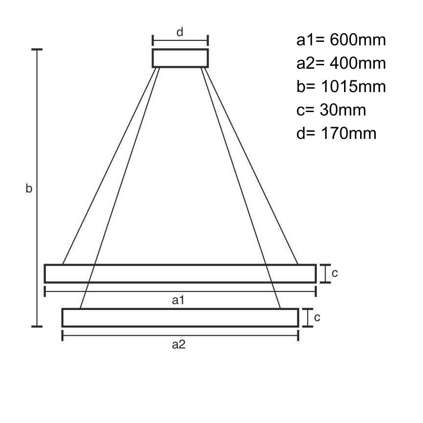 LED Stmievateľný luster na lanku LED/100W/230V 3000-6500K + diaľkové ovládanie