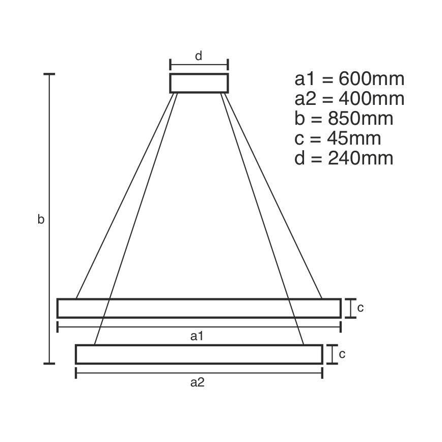 LED Stmievateľný luster na lanku LED/120W/230V 3000-6500K + diaľkové ovládanie