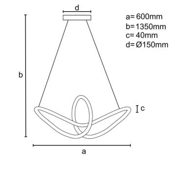 LED Stmievateľný luster na lanku LED/25W/230V 3000-6500K + diaľkové ovládanie