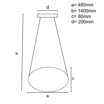 LED Stmievateľný luster na lanku LED/40W/230V 3000-6500K čierna + diaľkové ovládanie