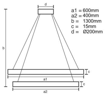 LED Stmievateľný luster na lanku LED/65W/230V 3000-6500K + diaľkové ovládanie