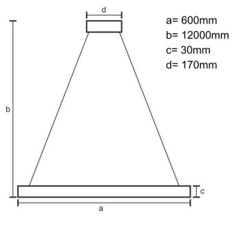 LED Stmievateľný luster na lanku LED/75W/230V 3000-6500K + diaľkové ovládanie