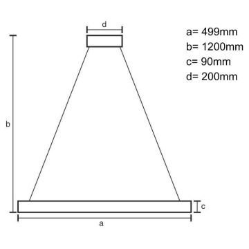 LED Stmievateľný luster na lanku LED/80W/230V 3000-6500K čierna + diaľkové ovládanie