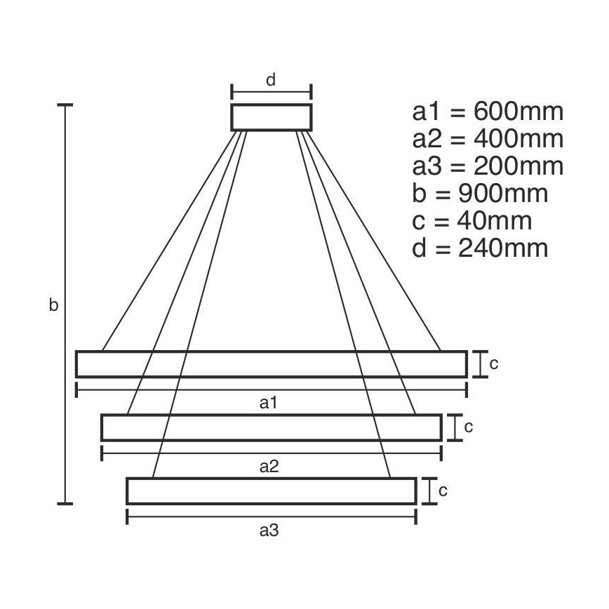 LED Stmievateľný luster na lanku LED/85W/230V 3000-6500K + diaľkové ovládanie