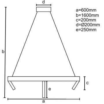 LED Stmievateľný luster na lanku LED/85W/230V 3000-6500K + diaľkové ovládanie