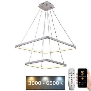 LED Stmievateľný luster na lanku LED/90W/230V 3000-6500K + diaľkové ovládanie