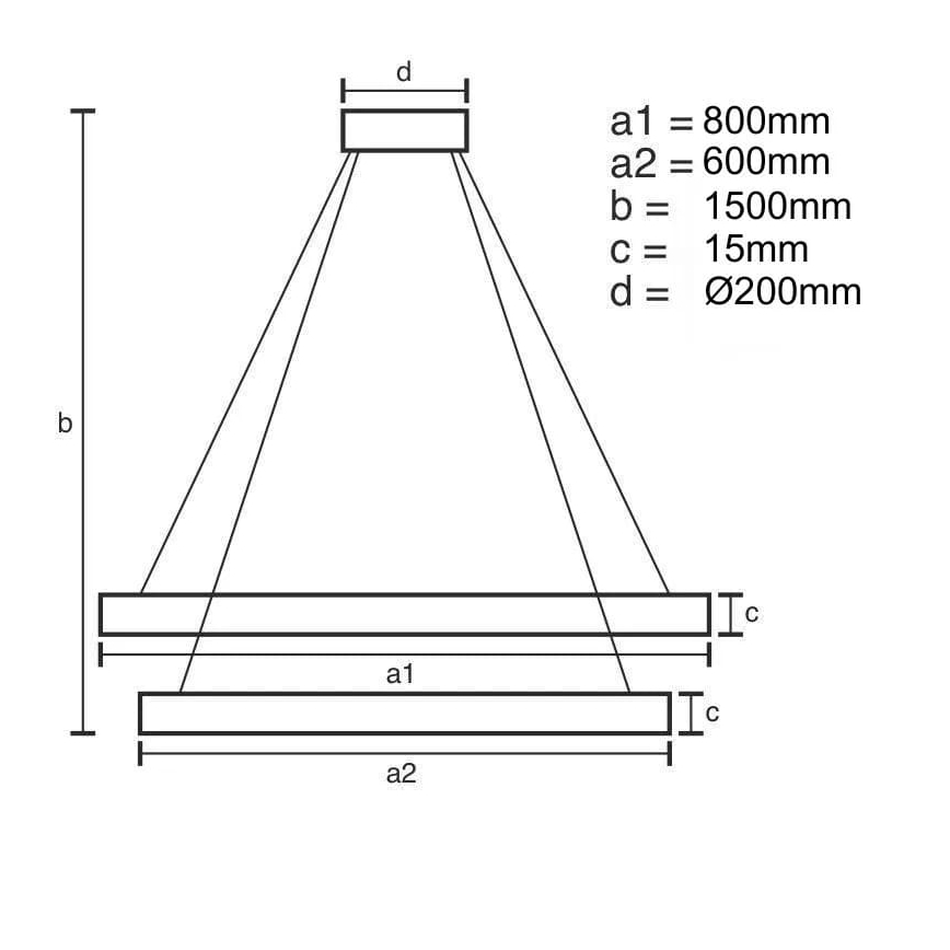 LED Stmievateľný luster na lanku LED/90W/230V 3000-6500K + diaľkové ovládanie