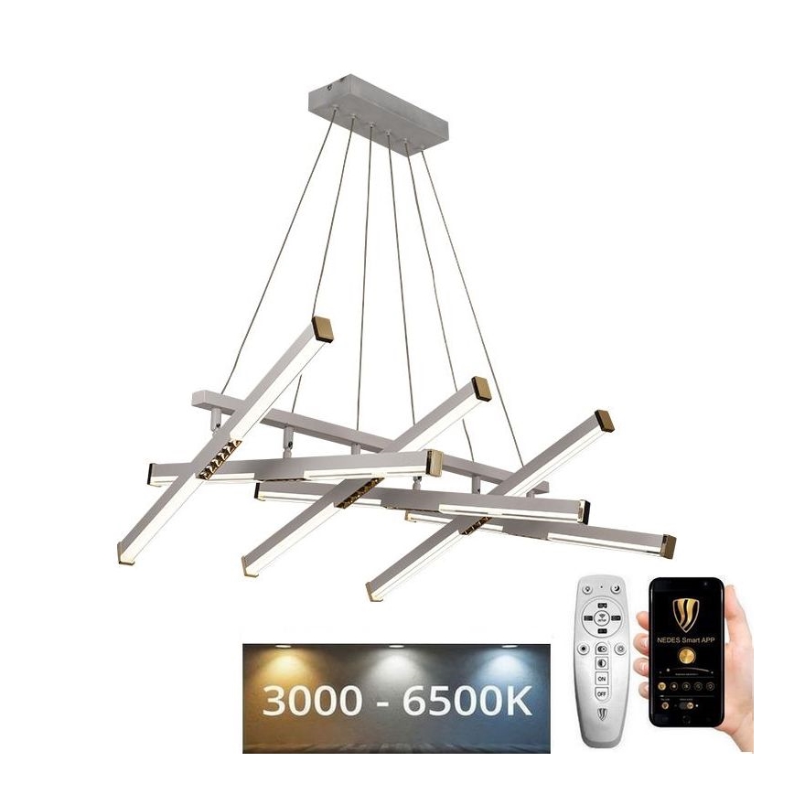 LED Stmievateľný luster na lanku LED/90W/230V 3000-6500K + diaľkové ovládanie