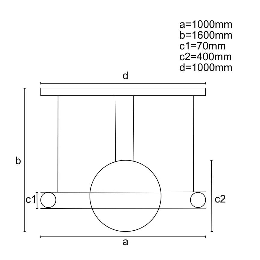 LED Stmievateľný luster na lanku LED/95W/230V 3000-6500K + diaľkové ovládanie