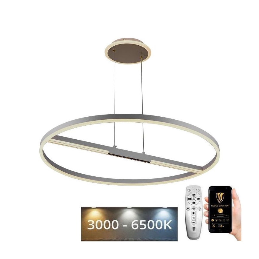 LED Stmievateľný luster na lanku LED/95W/230V 3000-6500K + diaľkové ovládanie