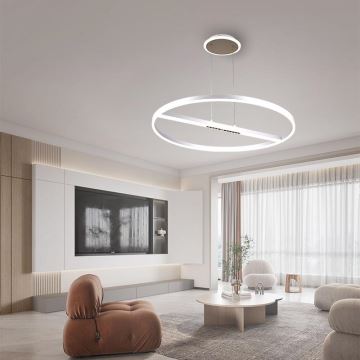 LED Stmievateľný luster na lanku LED/95W/230V 3000-6500K + diaľkové ovládanie