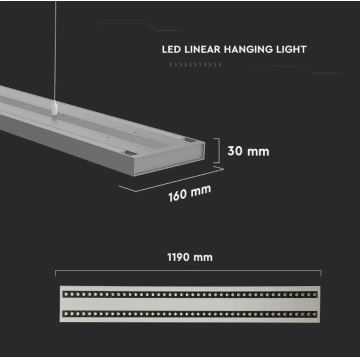 LED Stmievateľný luster na lanku SAMSUNG CHIP LED/60W/230V 4000K strieborná