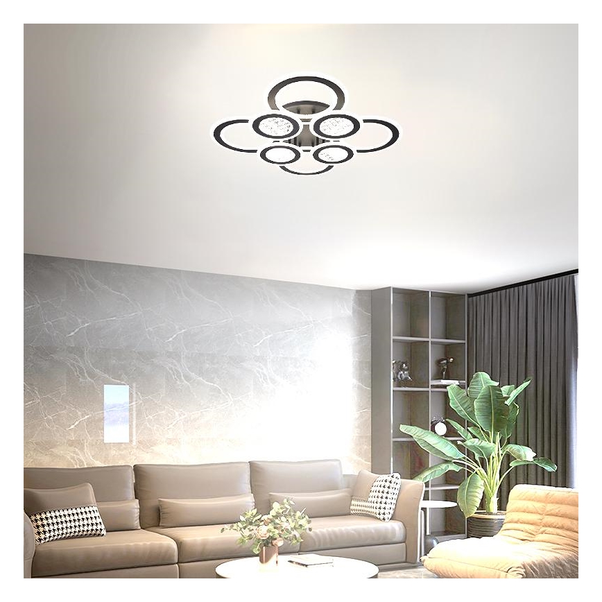 LED Stmievateľný prisadený luster LED/200W/230V 3000-6500K + diaľkové ovládanie