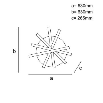 LED Stmievateľný prisadený luster LED/75W/230V 3000-6500K + diaľkové ovládanie