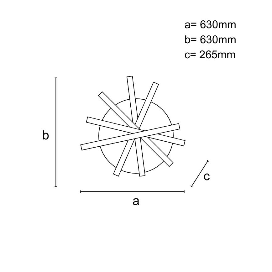 LED Stmievateľný prisadený luster LED/75W/230V 3000-6500K + diaľkové ovládanie