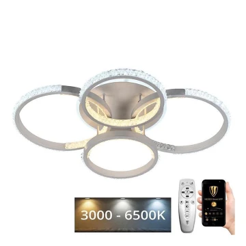 LED Stmievateľný prisadený luster LED/80W/230V 3000-6500K + diaľkové ovládanie