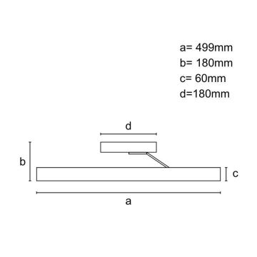 LED Stmievateľný prisadený luster LED/86W/230V 3000-6500K čierna + diaľkové ovládanie