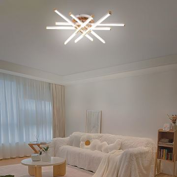 LED Stmievateľný prisadený luster LED/90W/230V 3000-6500K + diaľkové ovládanie