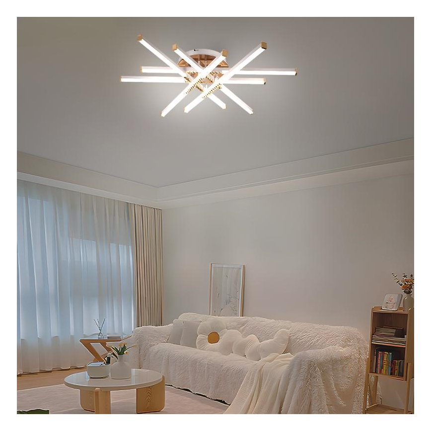 LED Stmievateľný prisadený luster LED/90W/230V 3000-6500K + diaľkové ovládanie