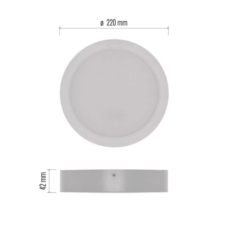 LED Stropné svietidlo LED/24W/230V pr. 22 cm biela