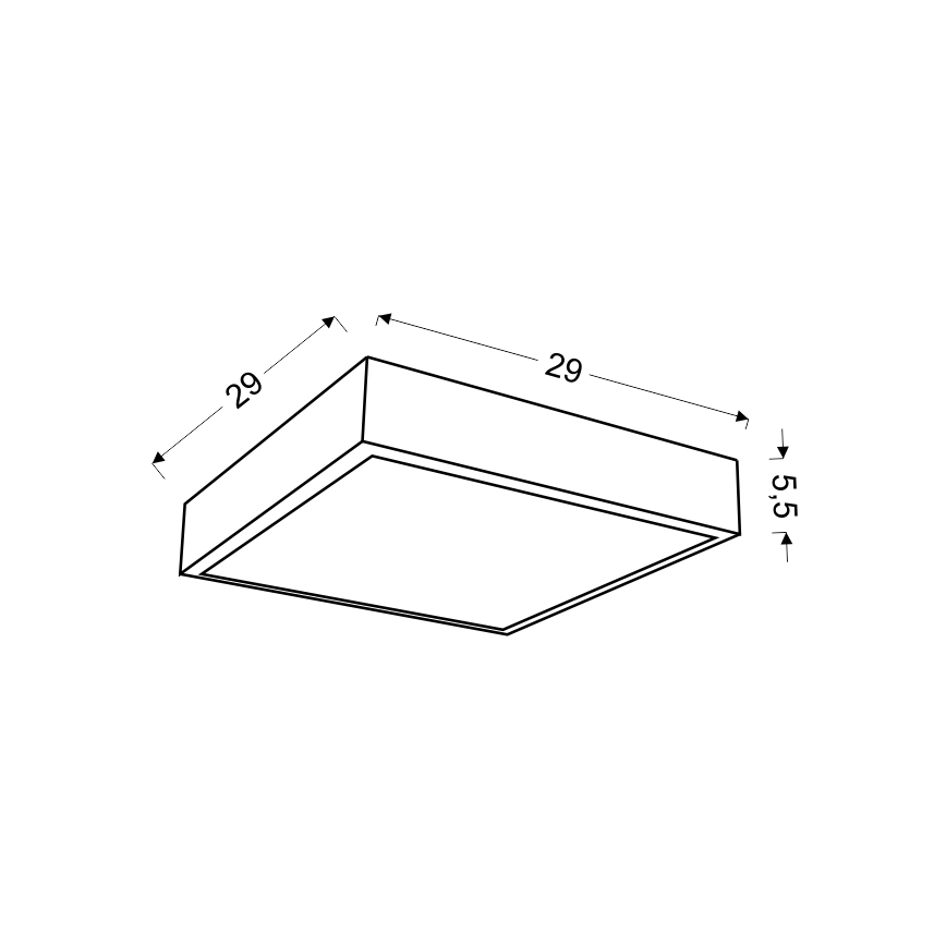 LED Stropné svietidlo LUX LED/16W/230V biela