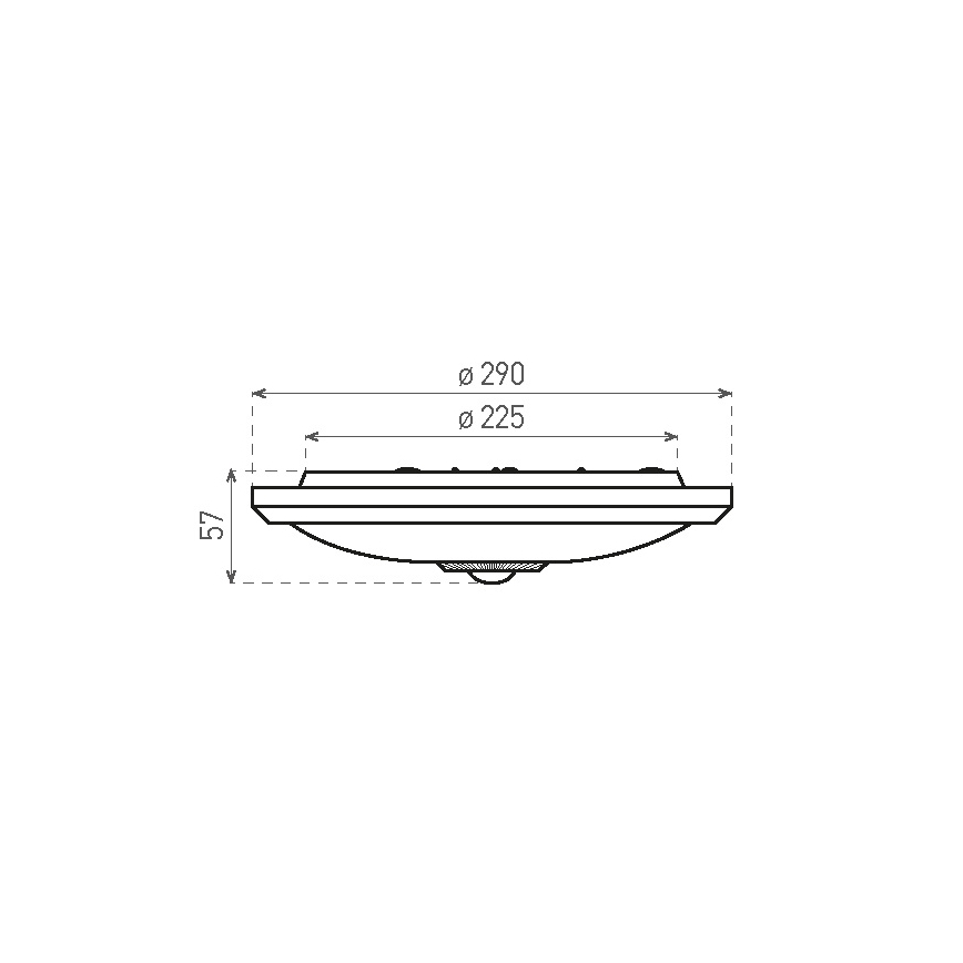 LED Stropné svietidlo so senzorom a núdzovým modulom MANA LED/12W/230V 4000K