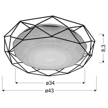 LED Stropné svietidlo SVEN LED/24/230V zlatá