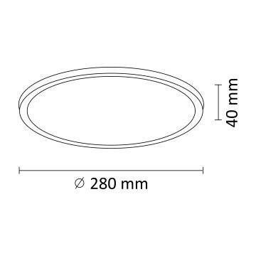 LED Stropné svietidlo WOODY LED/15W/230V pr. 28 cm