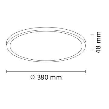 LED Stropné svietidlo WOODY LED/24W/230V pr. 38 cm