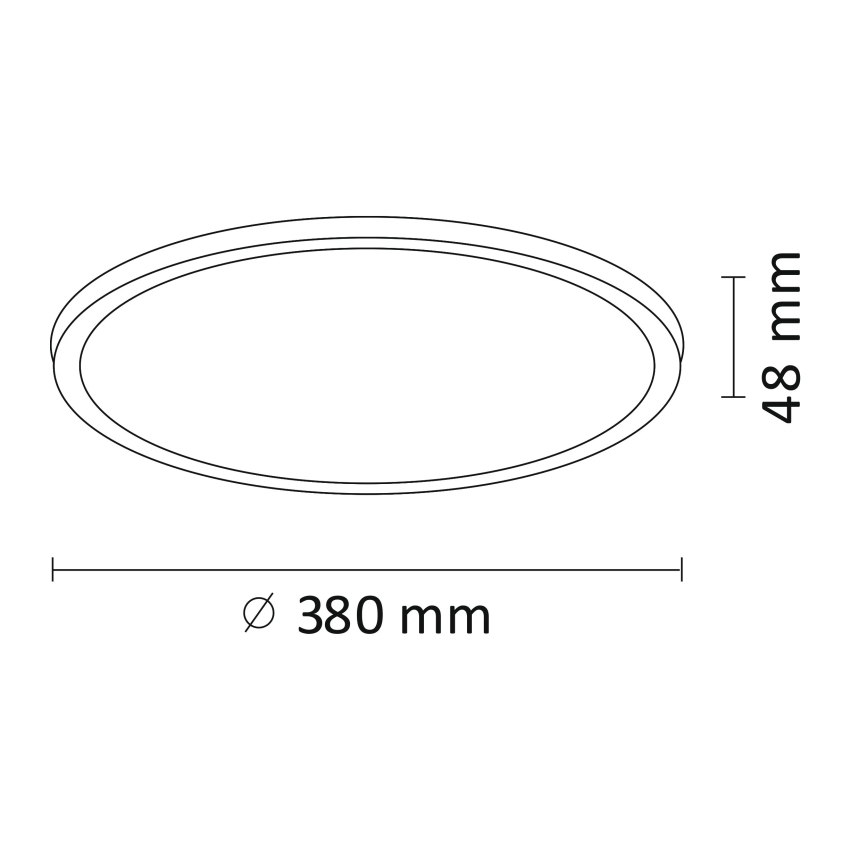 LED Stropné svietidlo WOODY LED/24W/230V pr. 38 cm