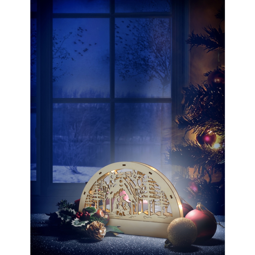 LED Vianočná dekorácia LED/2xAA teplá biela