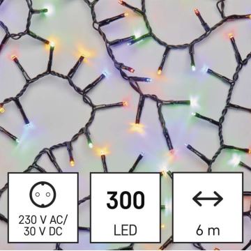 LED Vianočná vonkajšia reťaz 300xLED/11m IP44 multicolor