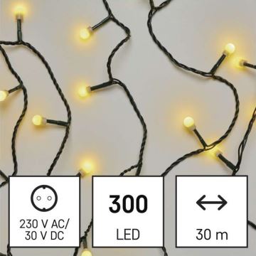 LED Vianočná vonkajšia reťaz 300xLED/35m IP44 teplá biela