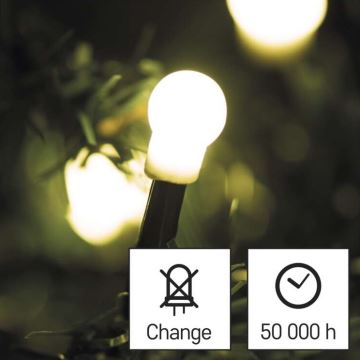 LED Vianočná vonkajšia reťaz 300xLED/35m IP44 teplá biela