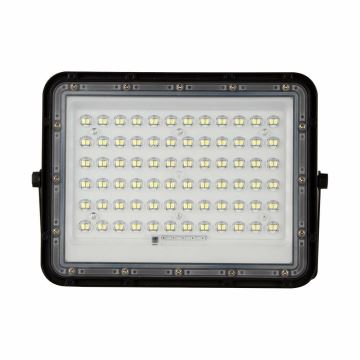 LED Vonkajší stmievateľný solárny reflektor LED/15W/3,2V IP65 4000K čierna + diaľkové ovládanie