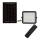 LED Vonkajší stmievateľný solárny reflektor LED/6W/3,2V IP65 6400K čierna + diaľkové ovládanie
