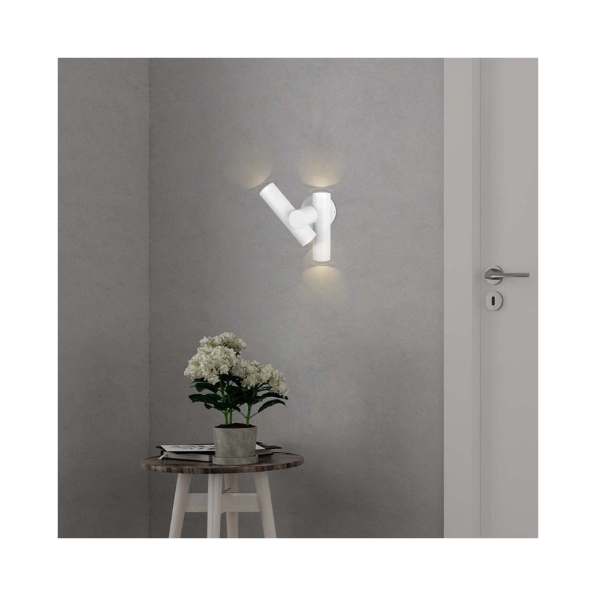 LED Vonkajšie nástenné bodové flexibilné svietidlo 2xLED/3W/230V 3000K IP44 biela